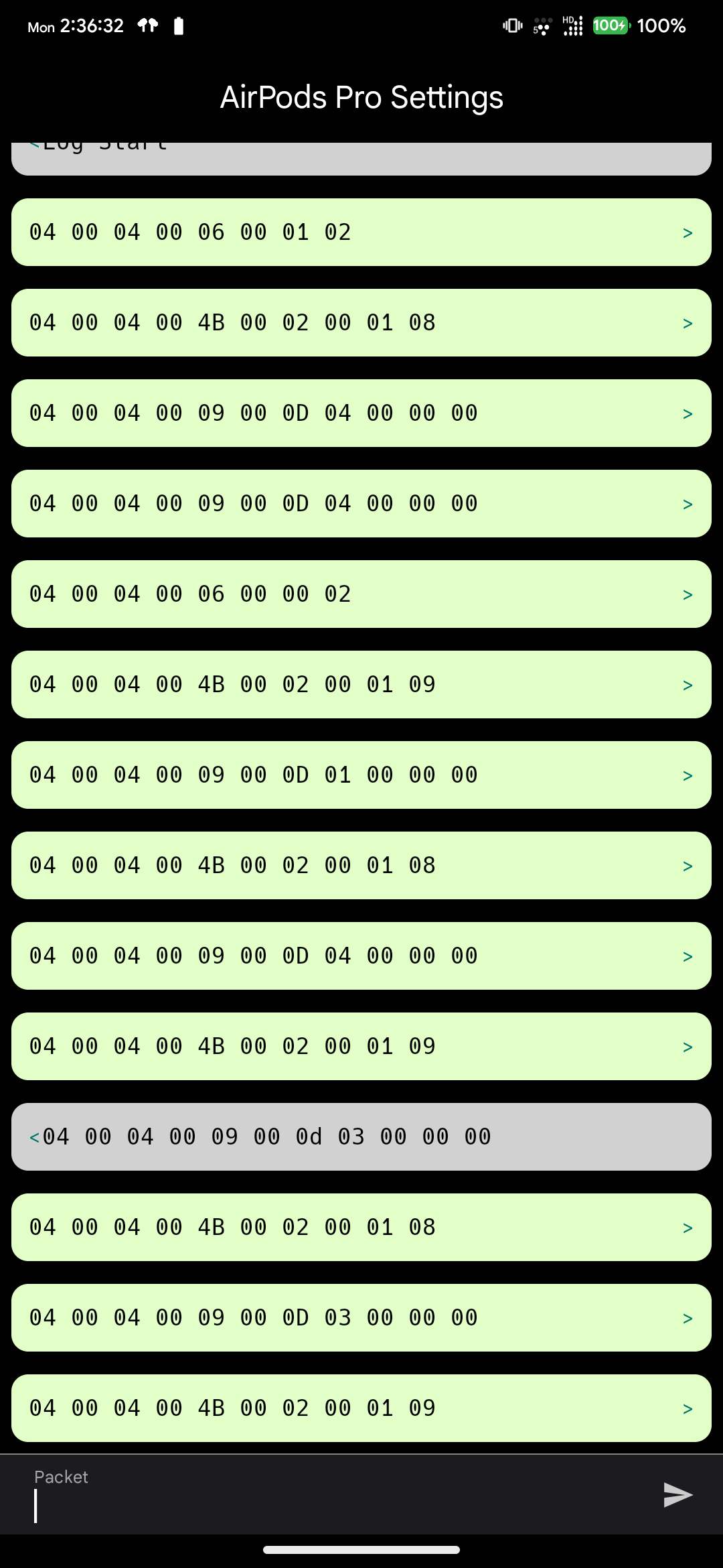 Debug Screen