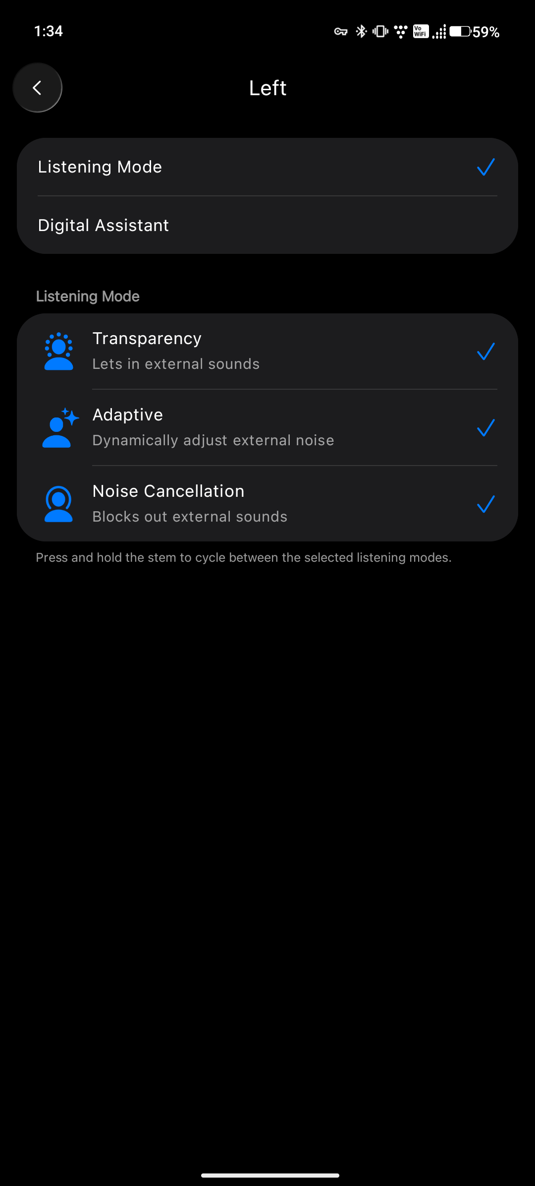 Long Press Configuration