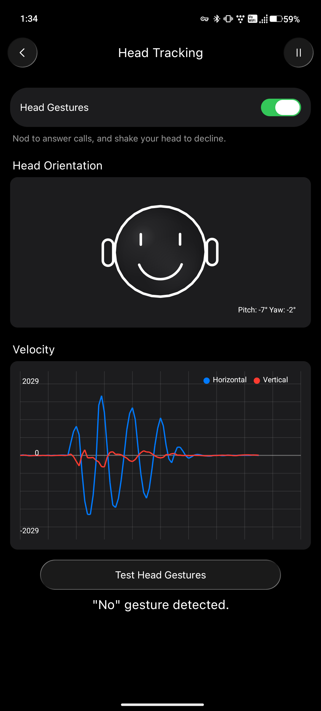 Head Tracking and Gestures