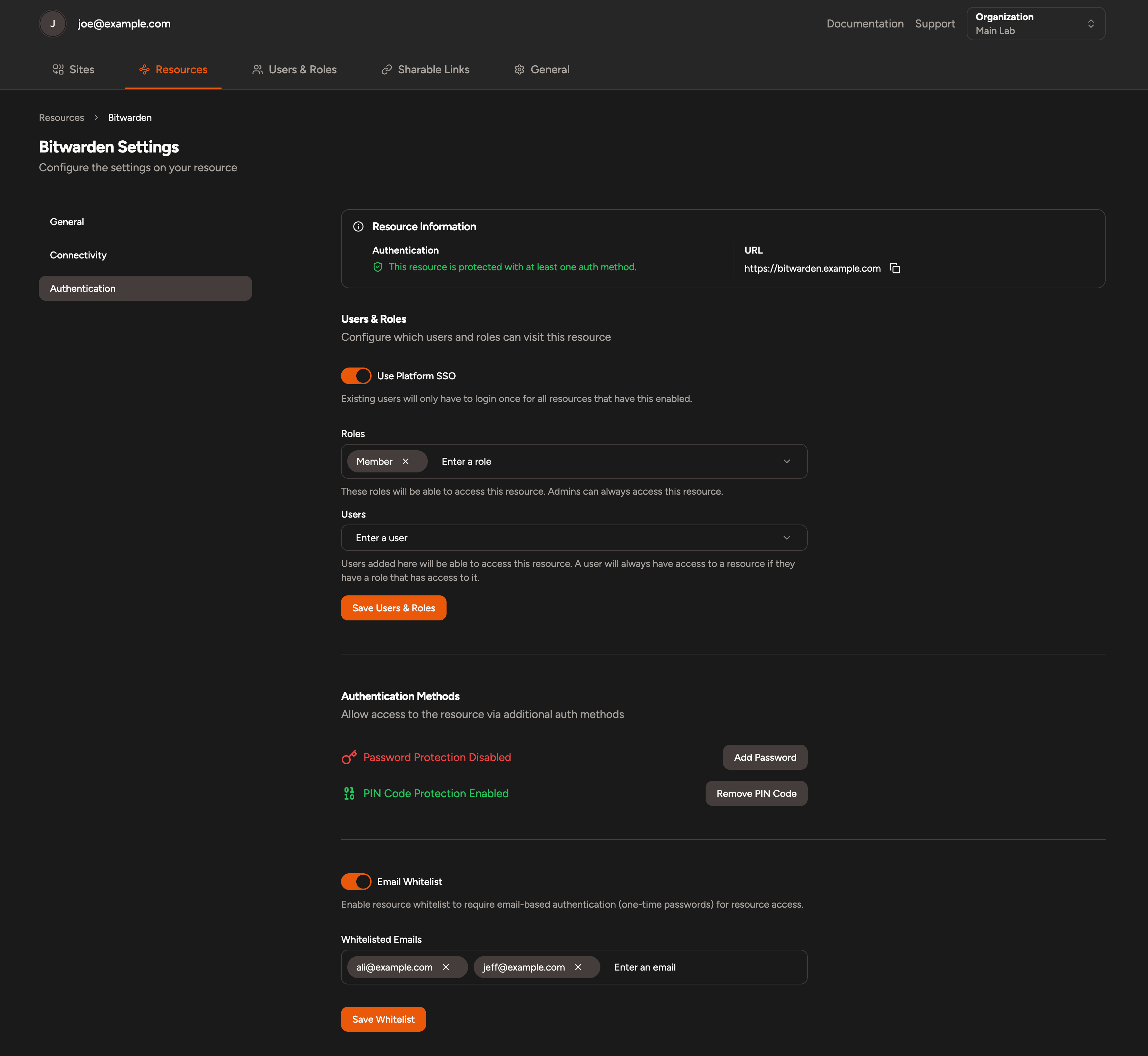 Authentication Example